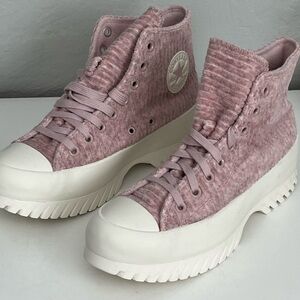 Converse Chuck Taylor All Star Lugged 2.0 Womens 9 Pink Shoes Sneakers Corduroy